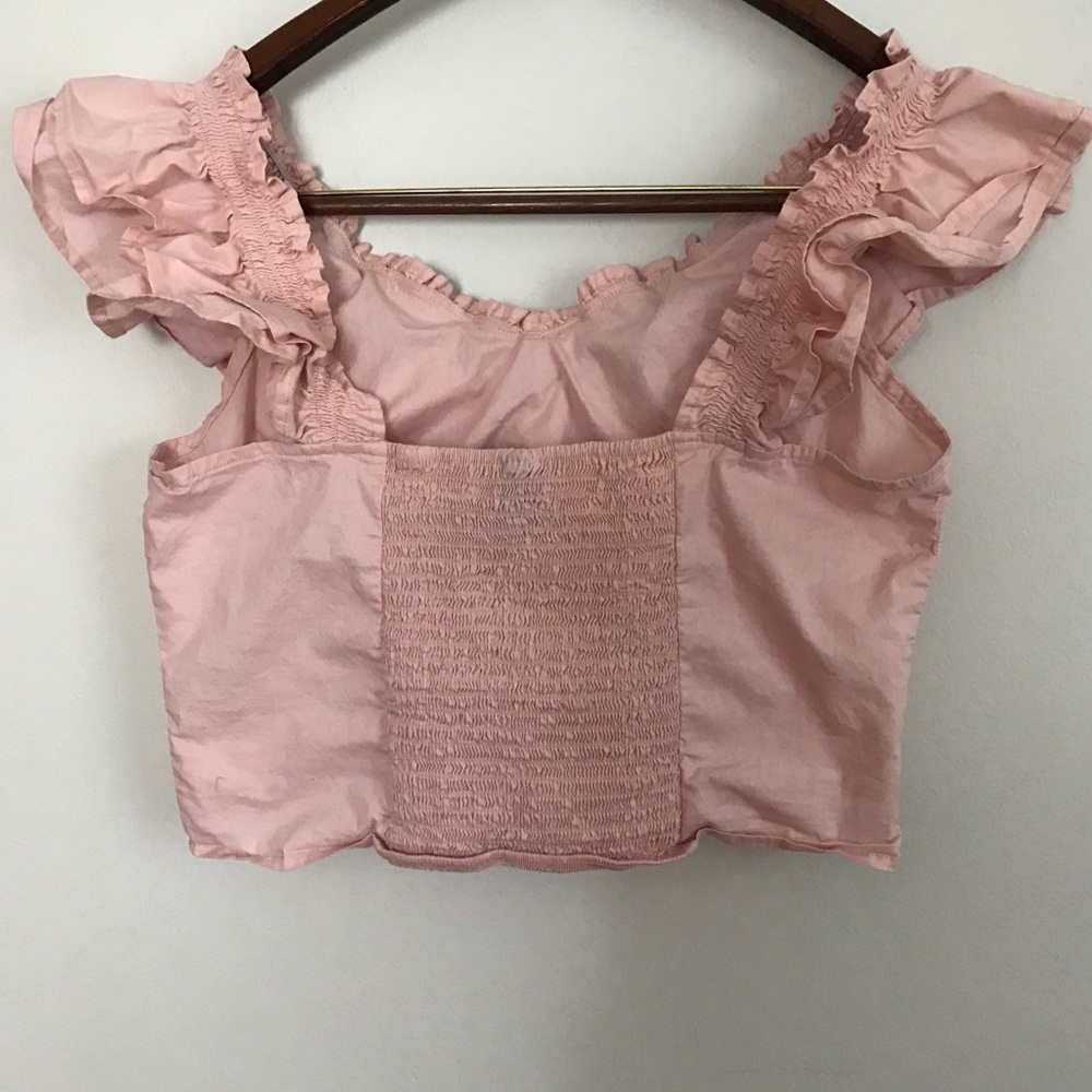 Wild Fable Pink Ruffled Crop Top (XL) - Picture 5 of 10